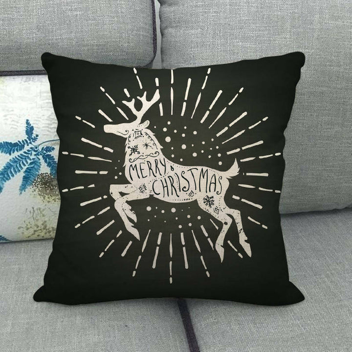 18" Cojines Merry Xmas Sofa Pute Deksel Tilbehør Hjem Sofa Dekor Putehylse Luvikno