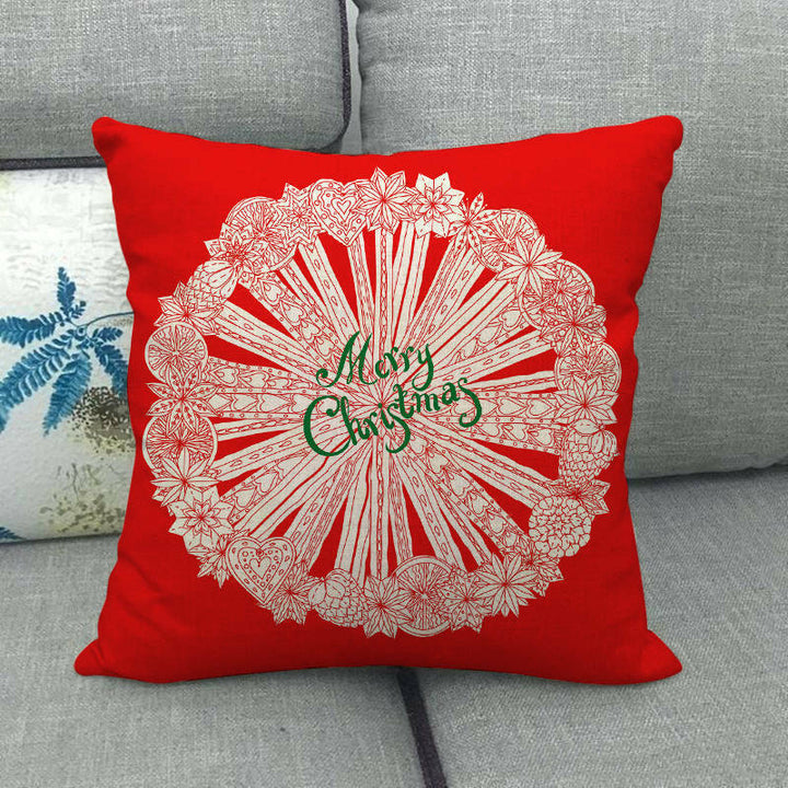 18" Cojines Merry Xmas Sofa Pute Deksel Tilbehør Hjem Sofa Dekor Putehylse Luvikno