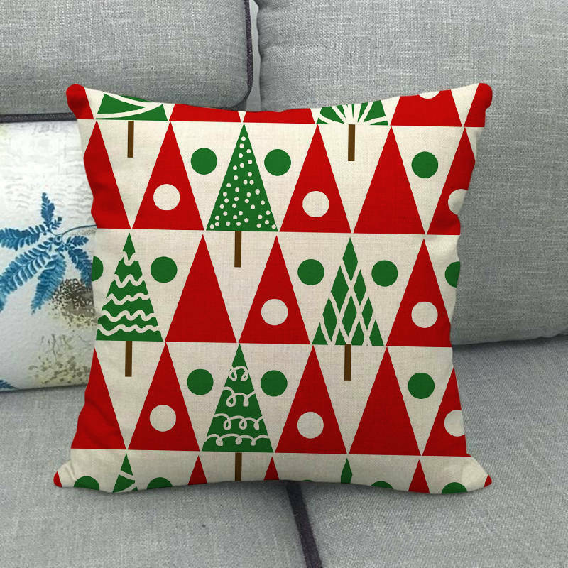 18" Cojines Merry Xmas Sofa Pute Deksel Tilbehør Hjem Sofa Dekor Putehylse Luvikno