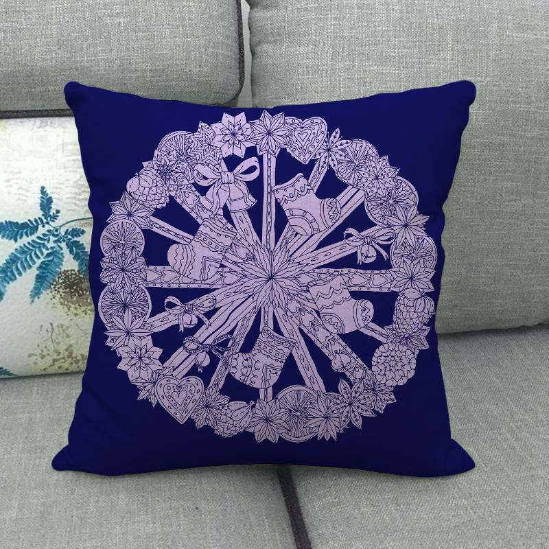 18" Cojines Merry Xmas Sofa Pute Deksel Tilbehør Hjem Sofa Dekor Putehylse Luvikno