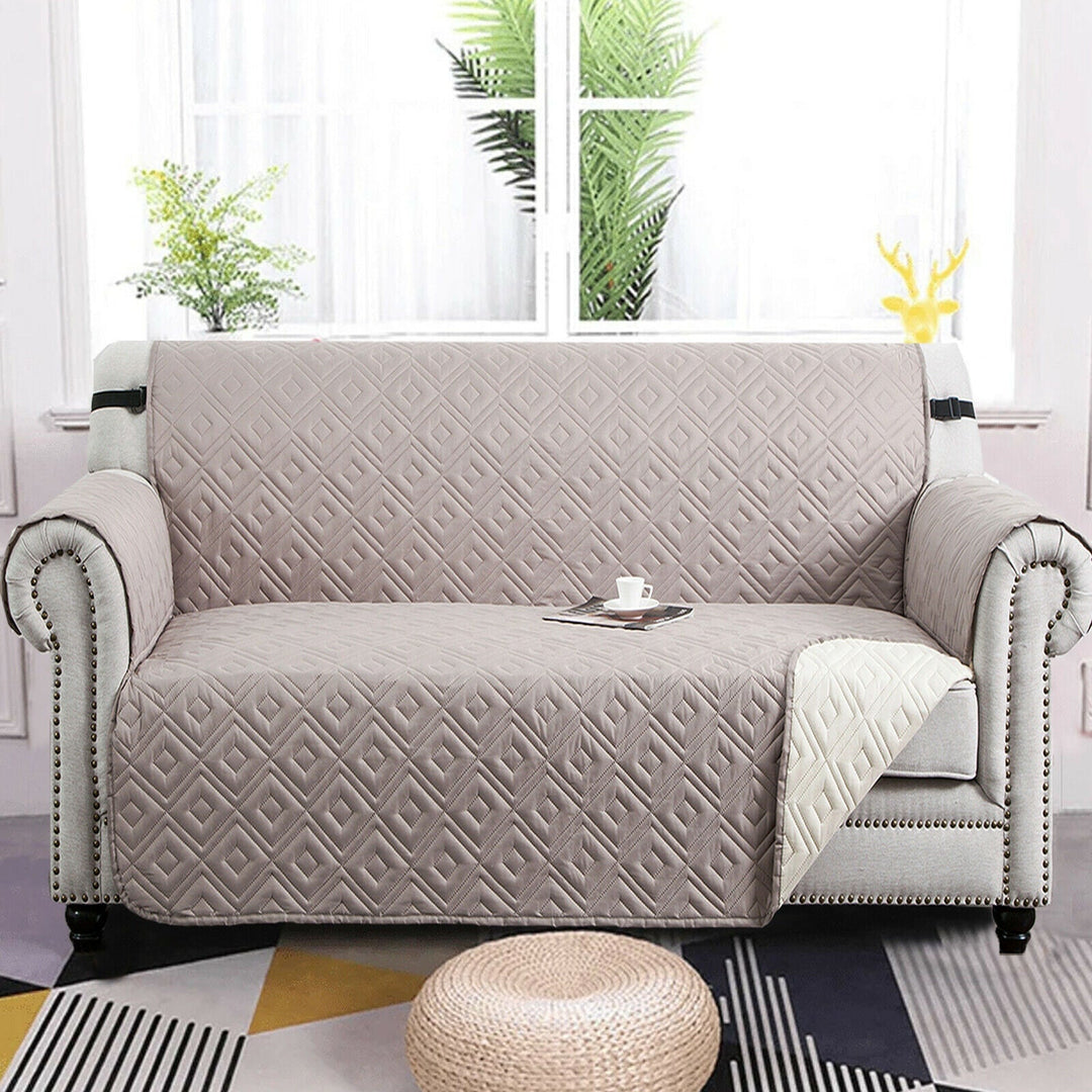Quilted Sofa Cover Pet Protector Throw Waterproof Sofa Slip Covers 1/2/3 Settee Luvikno