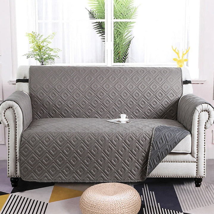 Quilted Sofa Cover Pet Protector Throw Waterproof Sofa Slip Covers 1/2/3 Settee Luvikno