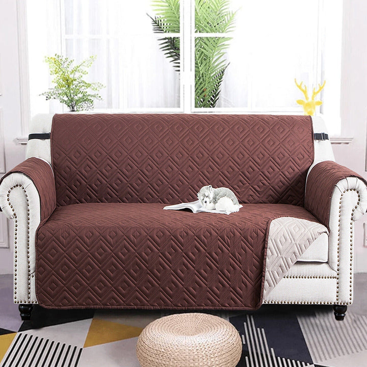 Quilted Sofa Cover Pet Protector Throw Waterproof Sofa Slip Covers 1/2/3 Settee Luvikno
