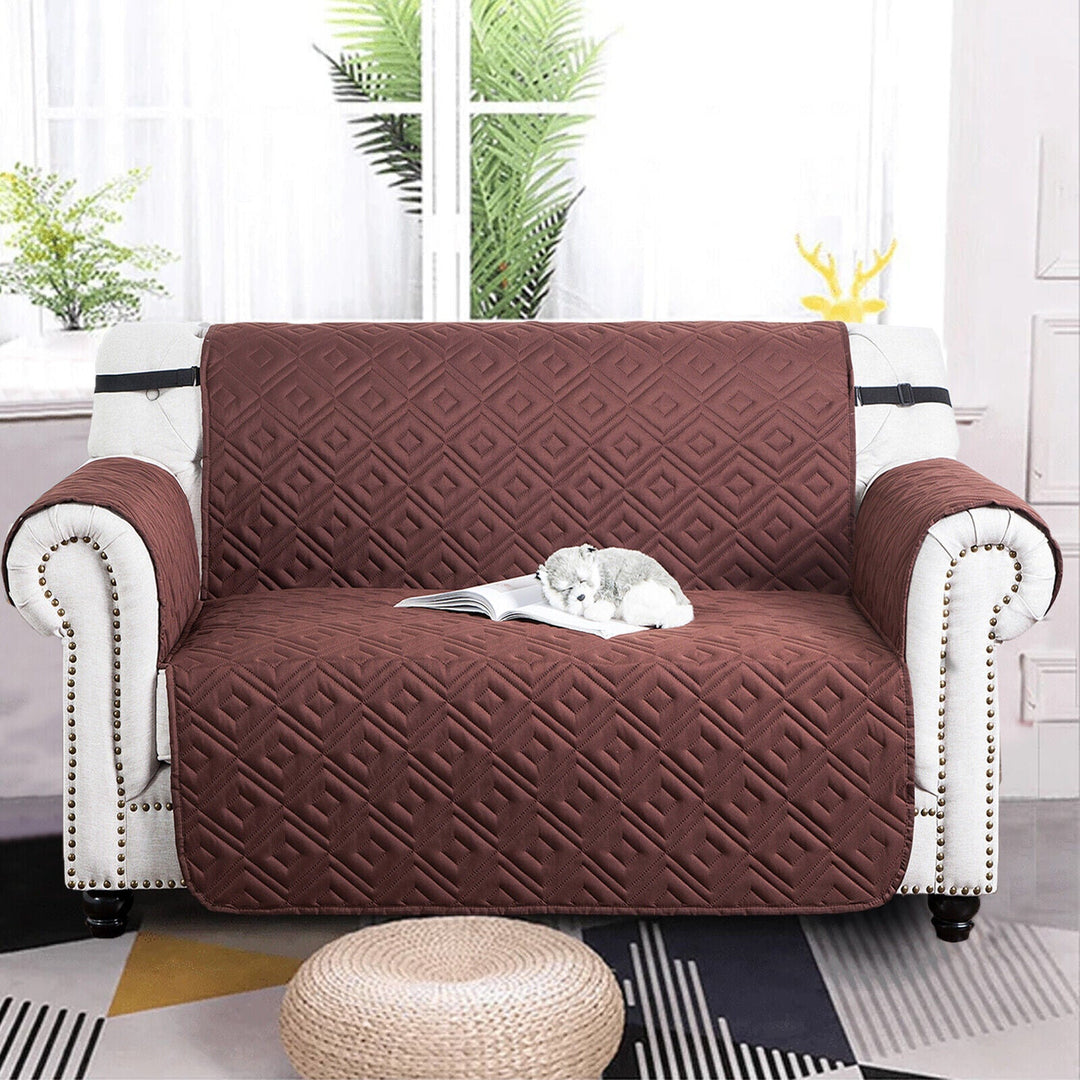 Quilted Sofa Cover Pet Protector Throw Waterproof Sofa Slip Covers 1/2/3 Settee Luvikno