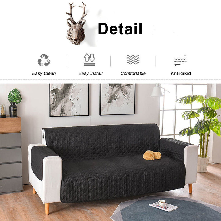 1/2/3 Seters Kjæledyr Sofa Beskyttelsesdeksel Quilted Sofa Deksel Lounge Slipcover Luvikno