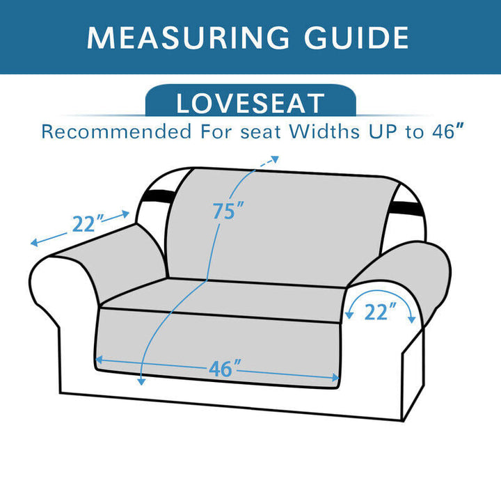 Quilted Sofa Cover Pet Protector Throw Waterproof Sofa Slip Covers 1/2/3 Settee Luvikno