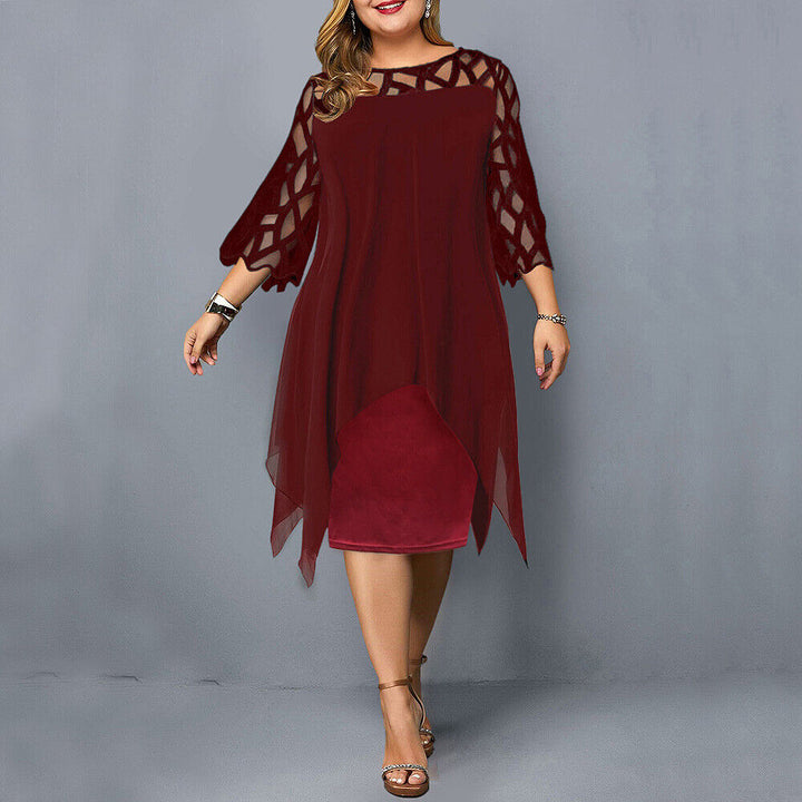 Luvik | Tyylikäs Plus Size Midi Mekko Naisille
