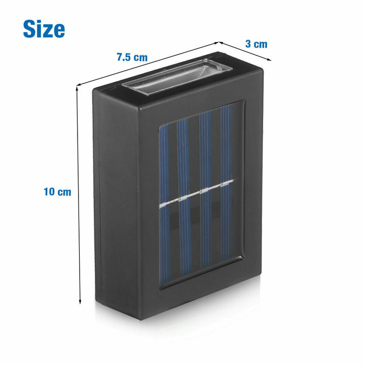 Solar Finish Zaunbelysning - IP65 Værbestandig Solar LED Vegglampe for Utendørs | Luvikno