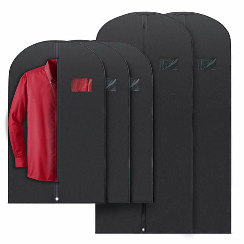 Luvikno | 5 Premium Garment Bags - Med Gjennomsiktig Vindu, Vannavvisende - 40