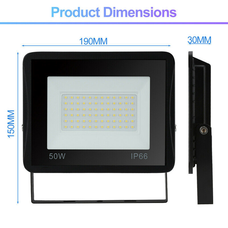 LED Flomlys med Stativ Konstruksjon Lys 2X50W Kald Hvit | Luvikno