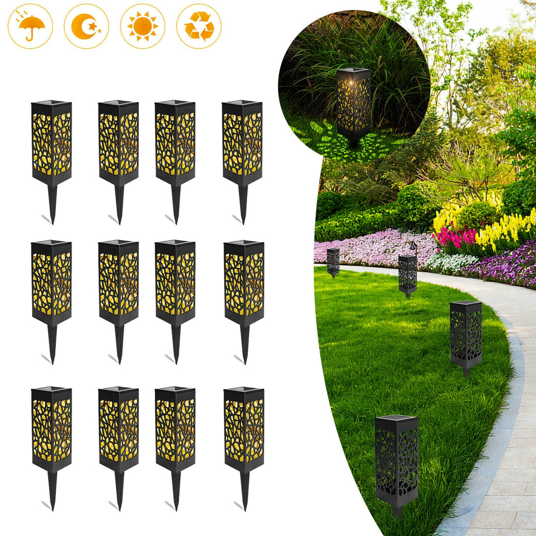 12X Solar Lights LED Sti Lys Hage Belysning | Luvikno