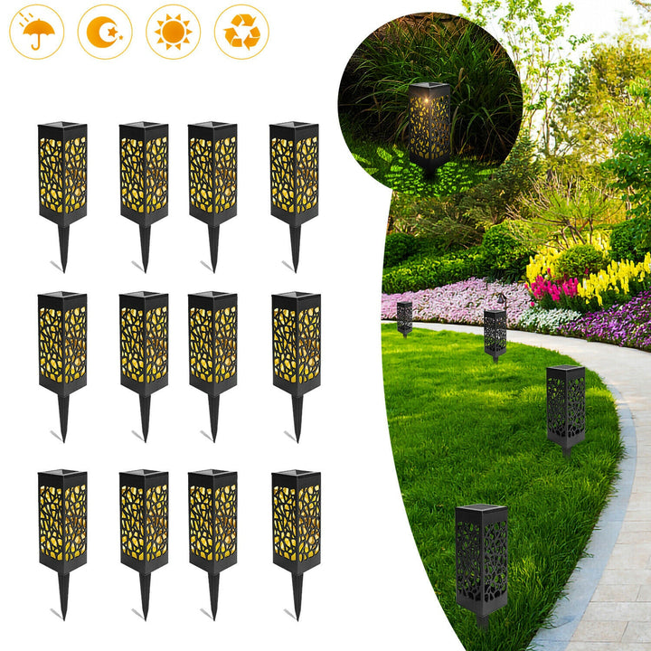 12X Solar Lights LED Sti Lys Hage Belysning | Luvikno