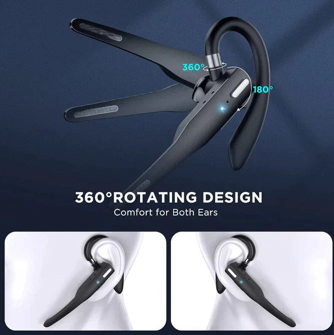 Trådløse Bluetooth øretelefoner med lang batterilevetid og støydemping | Luvikno