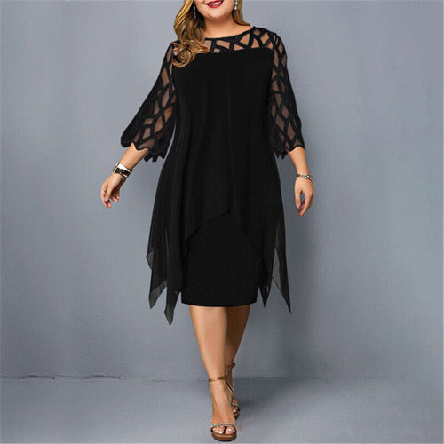 Luvik | Tyylikäs Plus Size Midi Mekko Naisille