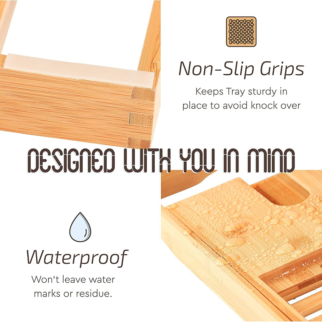 Premium Bamboo Utvidbart Badekarbrett Luvikno