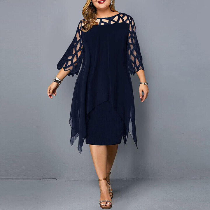 Luvik | Tyylikäs Plus Size Midi Mekko Naisille