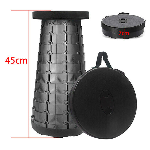 Folding Stool Seat Portable Retractable Telescopic Camping Fishing Travel Chairs Luvikno