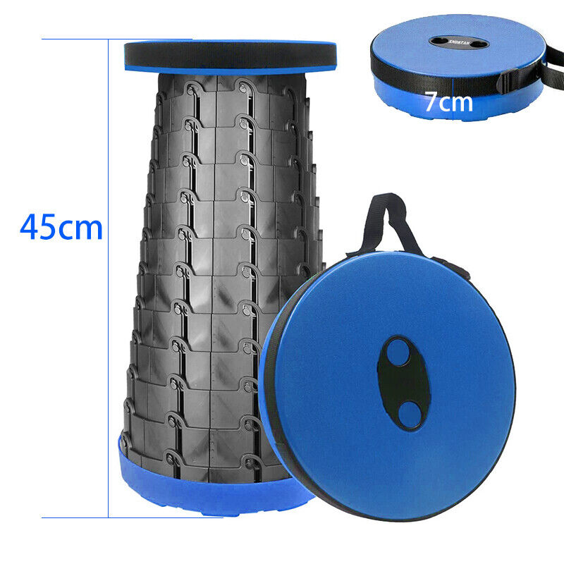 Folding Stool Seat Portable Retractable Telescopic Camping Fishing Travel Chairs Luvikno