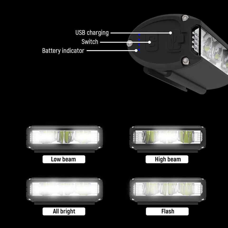 Super lyssterk LED frontlys til sykkel | Luvikno