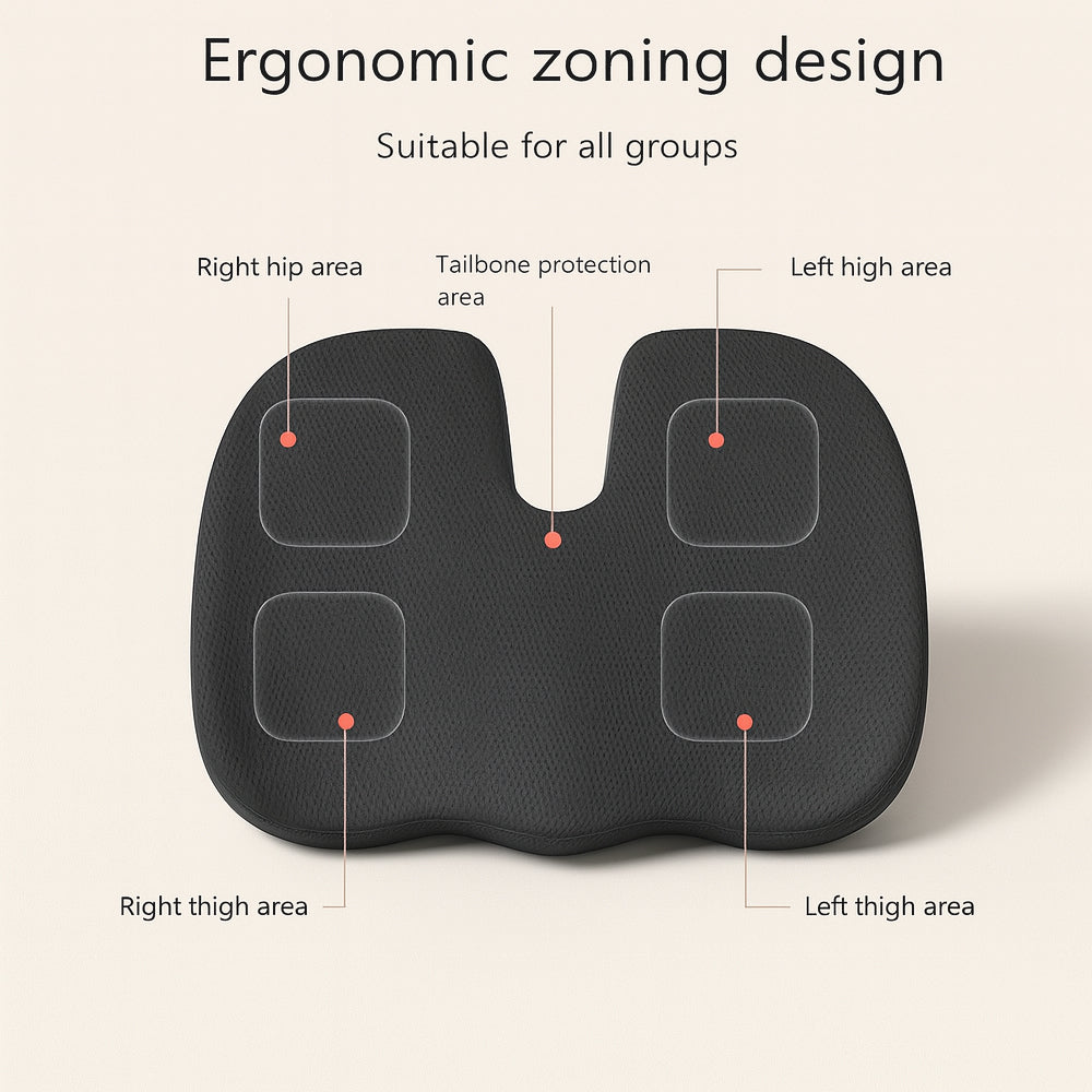 Ergonomisk Setepute laget av Minne Skum | Luvikno