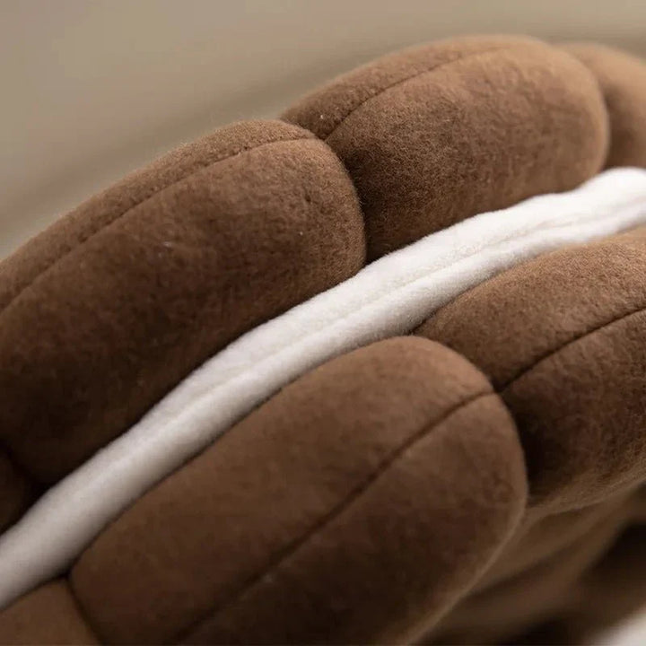 Sandwich Kjeks Sofa Putetrekk Rundt Bomull Vevd Design | Luvikno