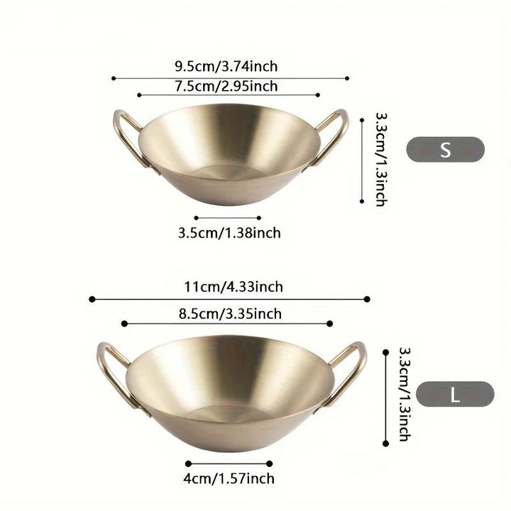 Sauce Dipping Bowl Rustfritt Stål Dipping Kopper Runde Saus Skåler | Luvikno