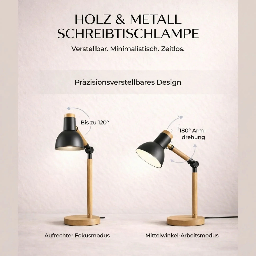 HoutLicht Skrivebordslampe for Skrivebord | Luvikno