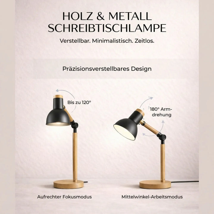 HoutLicht Skrivebordslampe for Skrivebord | Luvikno