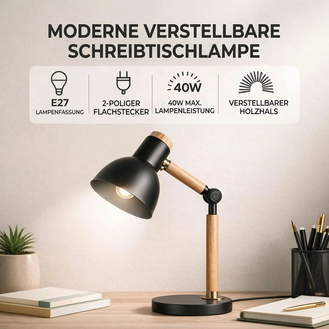 HoutLicht Skrivebordslampe for Skrivebord | Luvikno