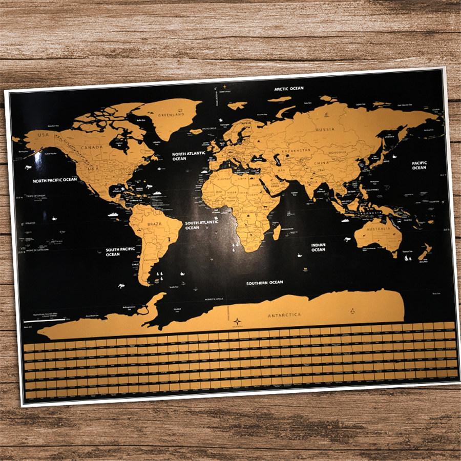 Scratch Off World Map Poster | Luvikno