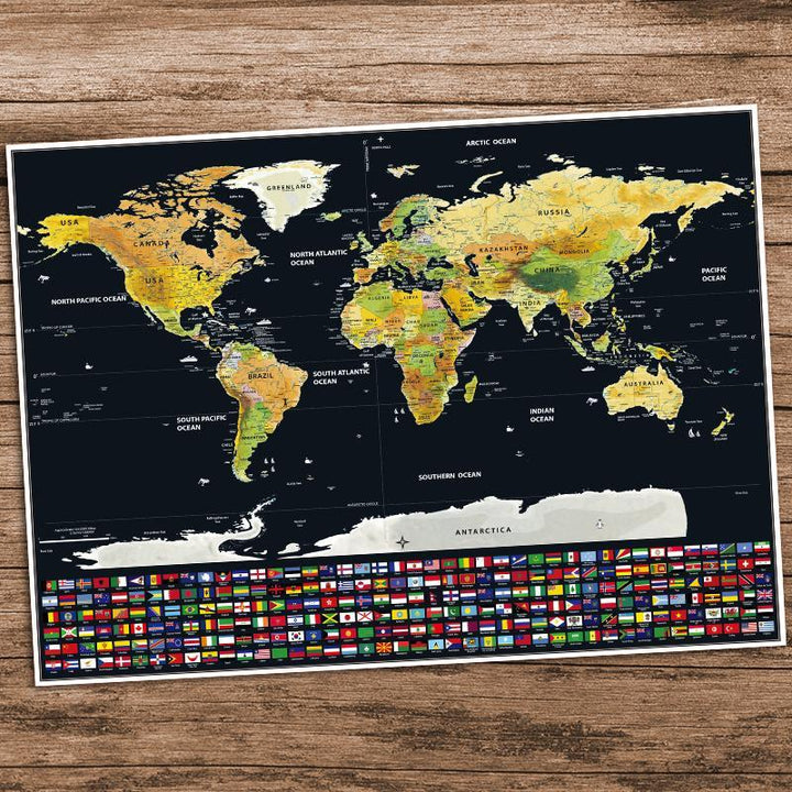 Scratch Off World Map Poster | Luvikno
