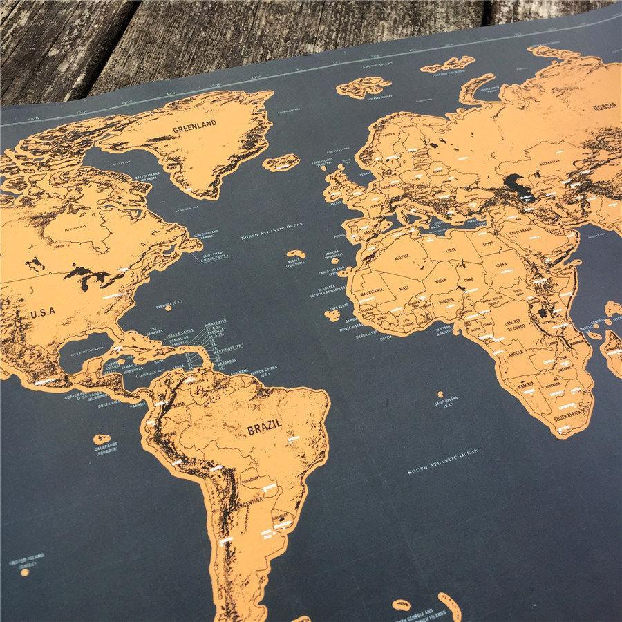 Scratch Off World Map Poster | Luvikno