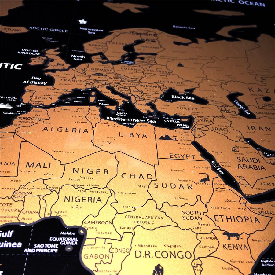 Scratch Off World Map Poster | Luvikno