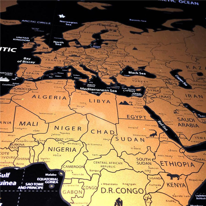 Scratch Off World Map Poster | Luvikno