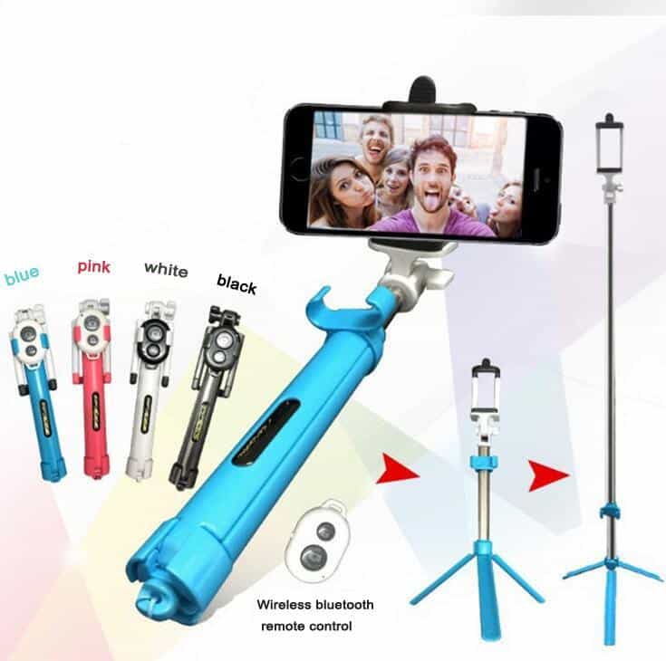 Selfiestang med stativ og Bluetooth | Luvikno