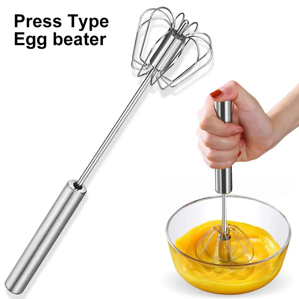 Semi-automatisk eggvisp i rustfritt stål visp press type eggvisp | Luvikno
