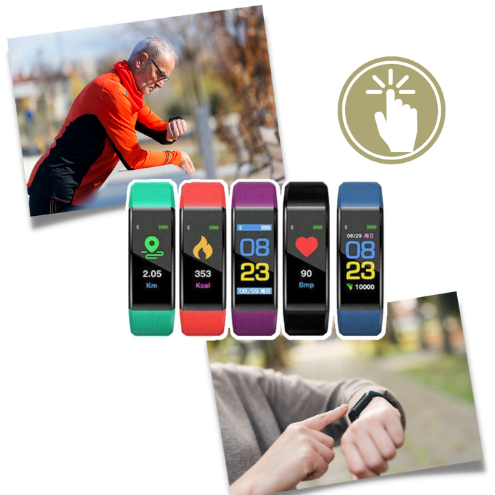 VitaWatch | Senior Smartwatch med Helsemonitor og Stort LED-skjerm | Luvikno