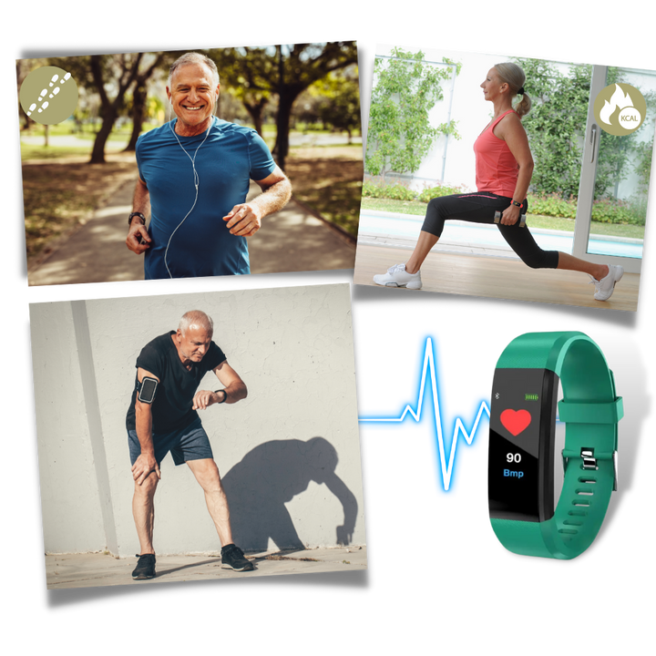 VitaWatch | Senior Smartwatch med Helsemonitor og Stort LED-skjerm | Luvikno