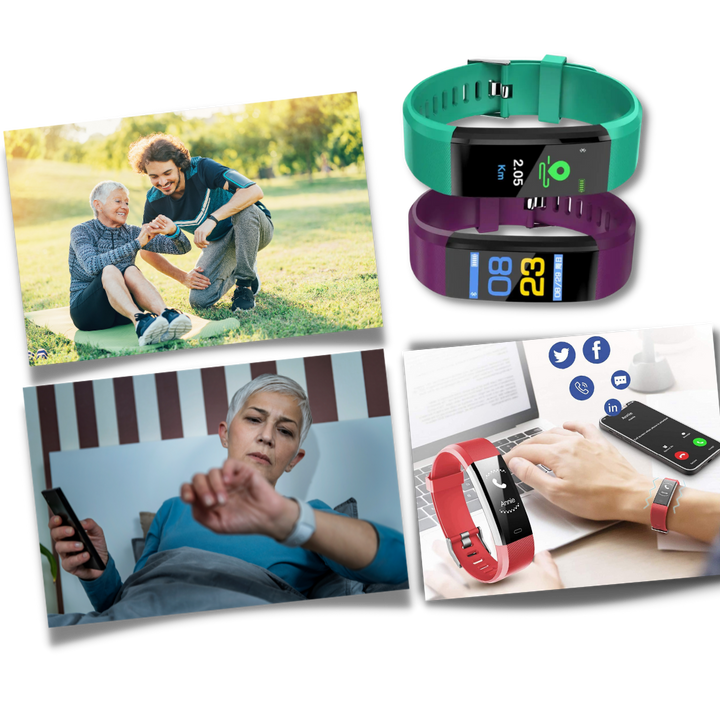 Senior Smartwatch med hjertefrekvens- og blodtrykksovervåking | Luvikno