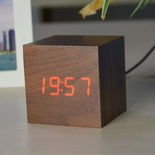 Luvikno | Cube Digital Bordklokke Moderne Interiørdekor