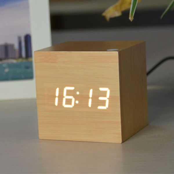 Luvikno | Cube Digital Bordklokke Moderne Interiørdekor