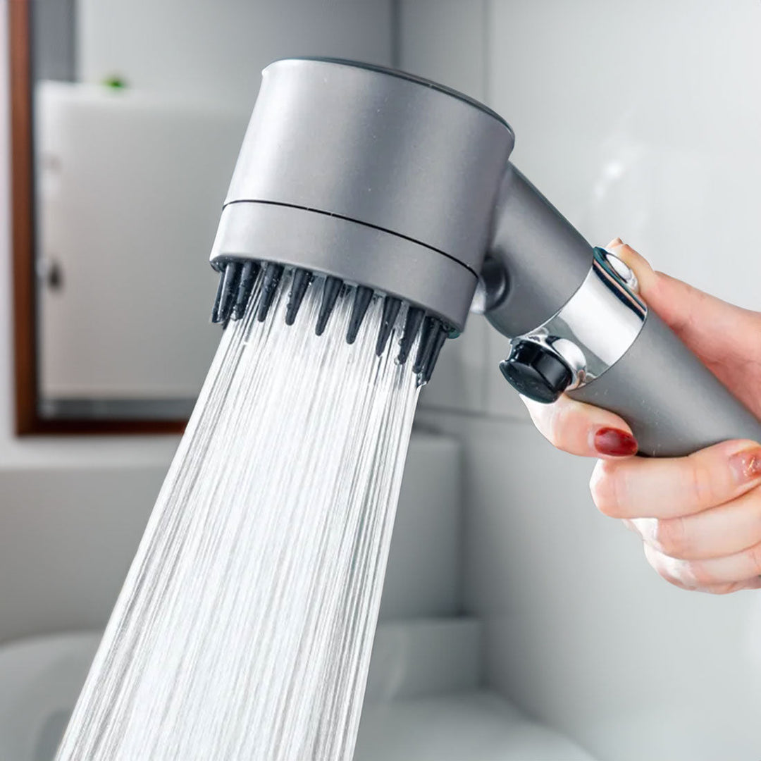AquaBoost Justerbart Høyttrykks Dusjhode med Vannfilter og 3 Sprayinnstillinger | Luvikno