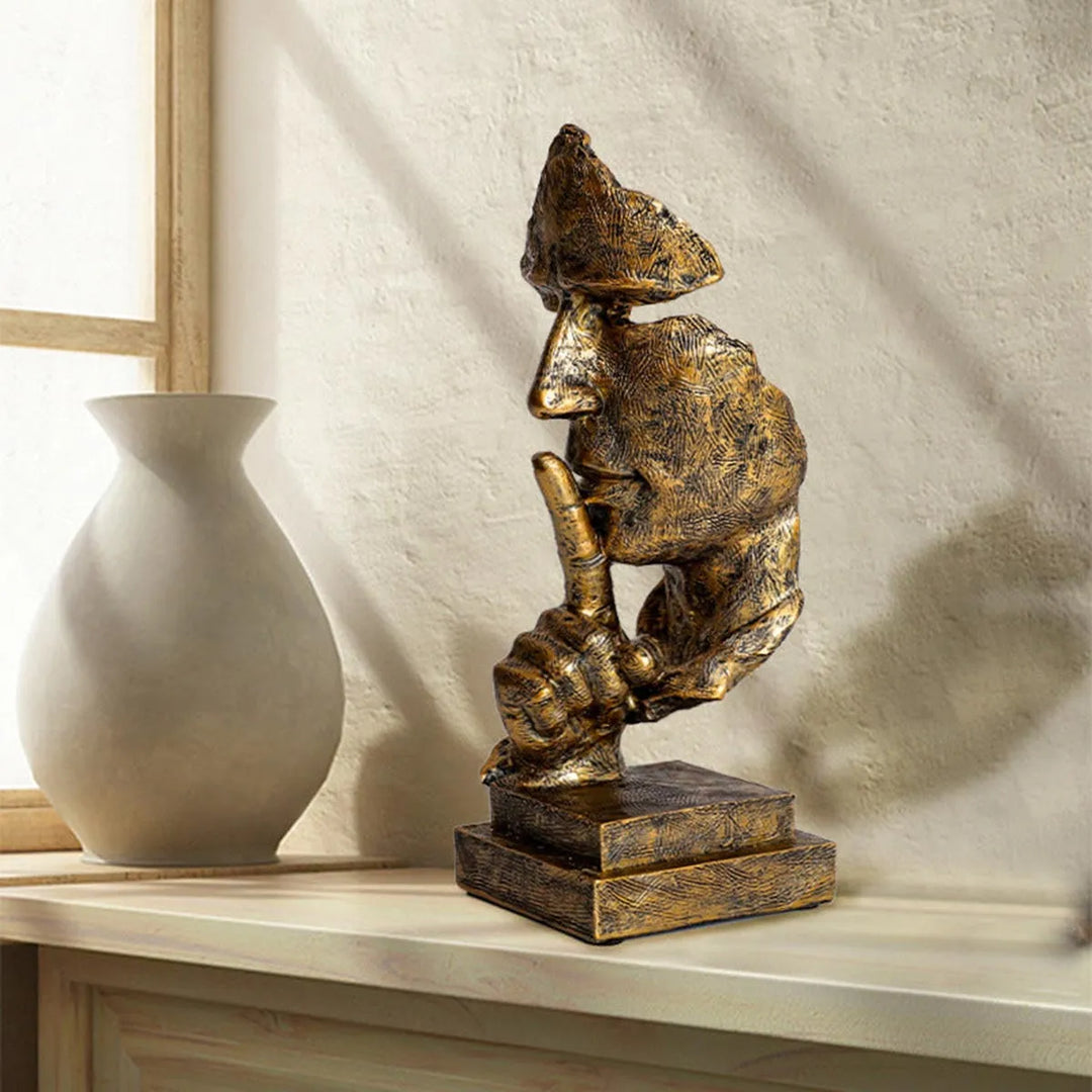 Abstract Thinker Skulptur – Moderne Deco Figur laget av Harpiks | Perfekt for Stue & Kontor | Luvikno