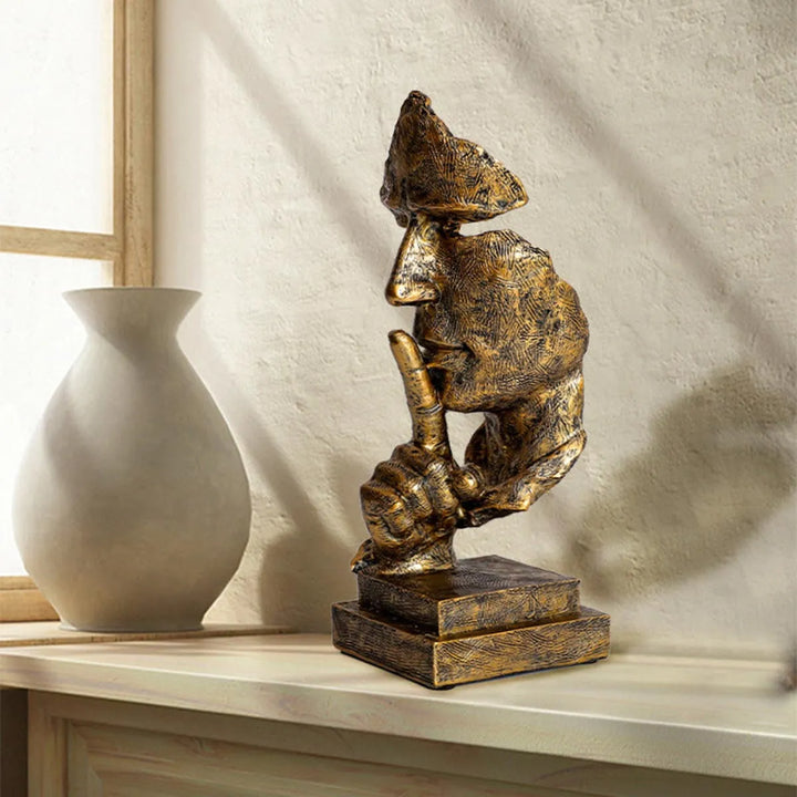 Abstract Thinker Skulptur – Moderne Deco Figur laget av Harpiks | Perfekt for Stue & Kontor | Luvikno