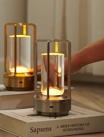 Luvikno | Varm LED Trådløs Bordlampe – Batteridrevet Nordisk Design - LED med Berøringskontroll, Egnet for Soverom, Hjem, Utendørs - Ideell Nattlampe