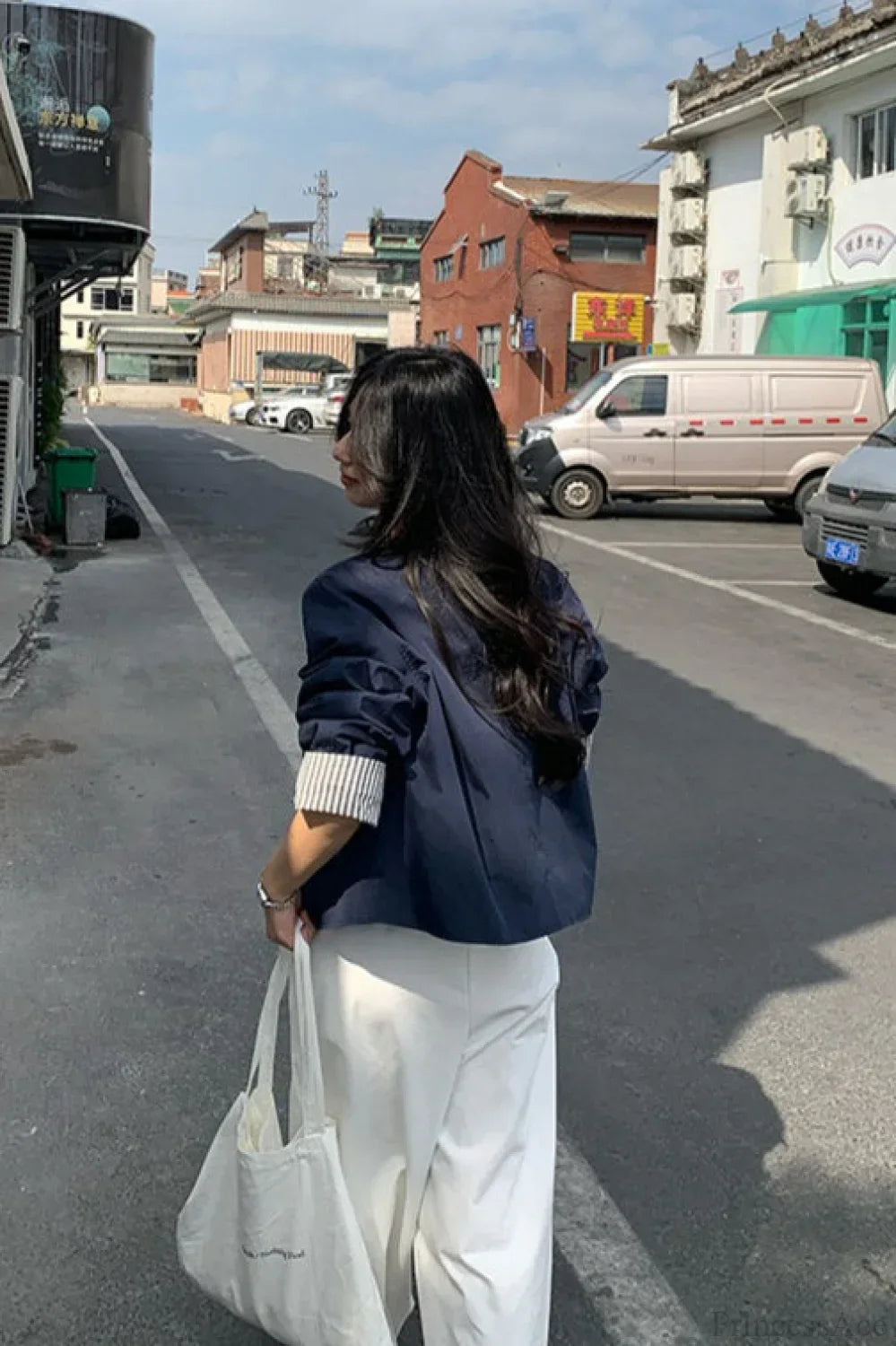 Luvik | Raidallinen Hihapatchwork Vapaa-ajan Takki