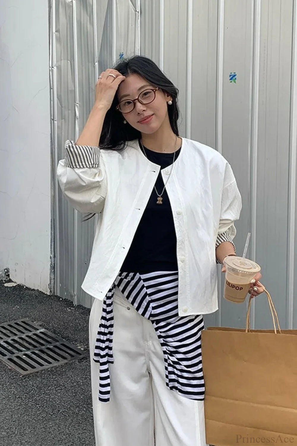 Luvik | Stripete Hålpatchwork Fritidsjakke