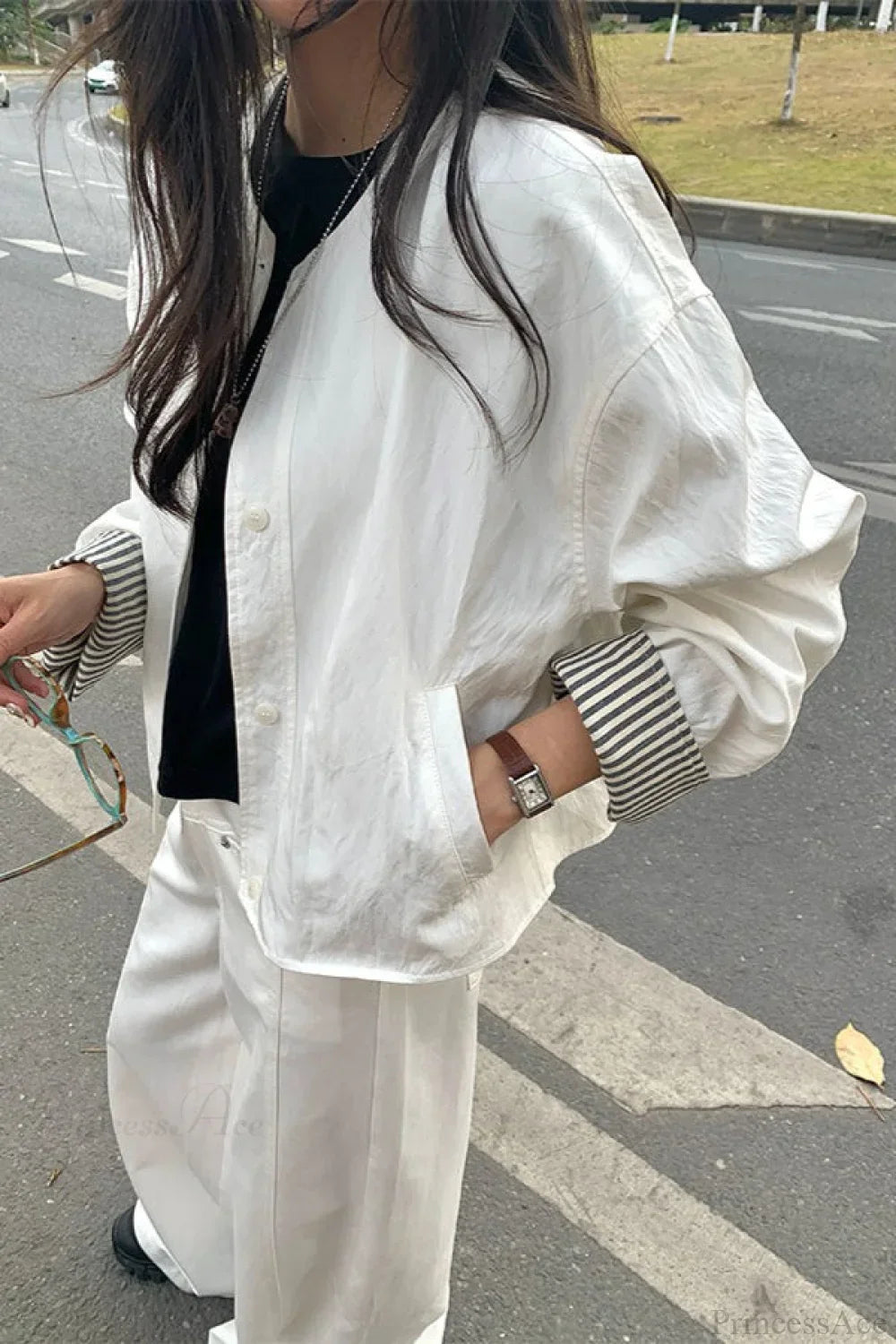 Luvik | Stripete Hålpatchwork Fritidsjakke