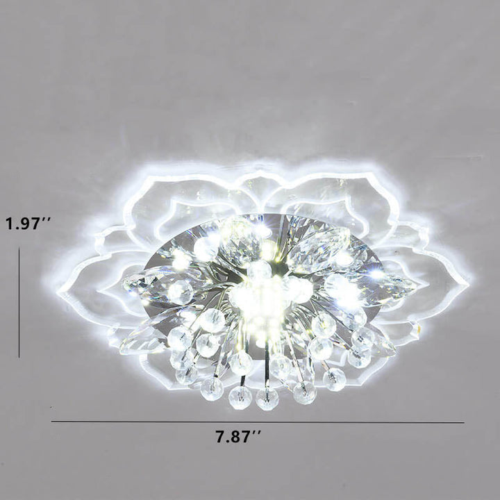 Luvikno | GlowPetal LED Krystall Taklampe | Blomsterformet | Moderne Design | Energisparende | Dekorativ Belysning
