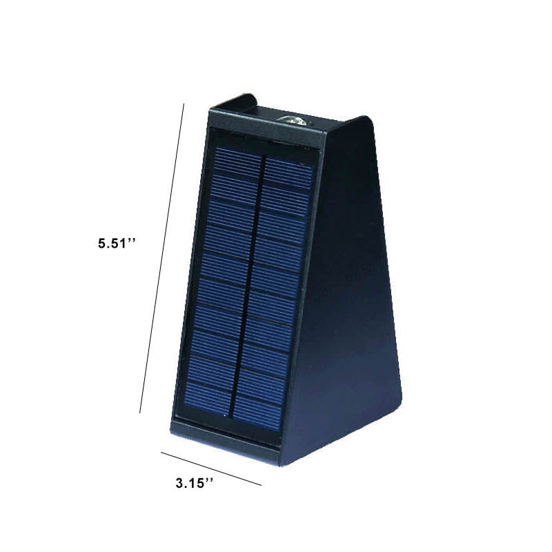 Enkel Solar Trapesformet Utendørs Vanntett Opp og Ned Lys LED Vegglampe | Luvikno